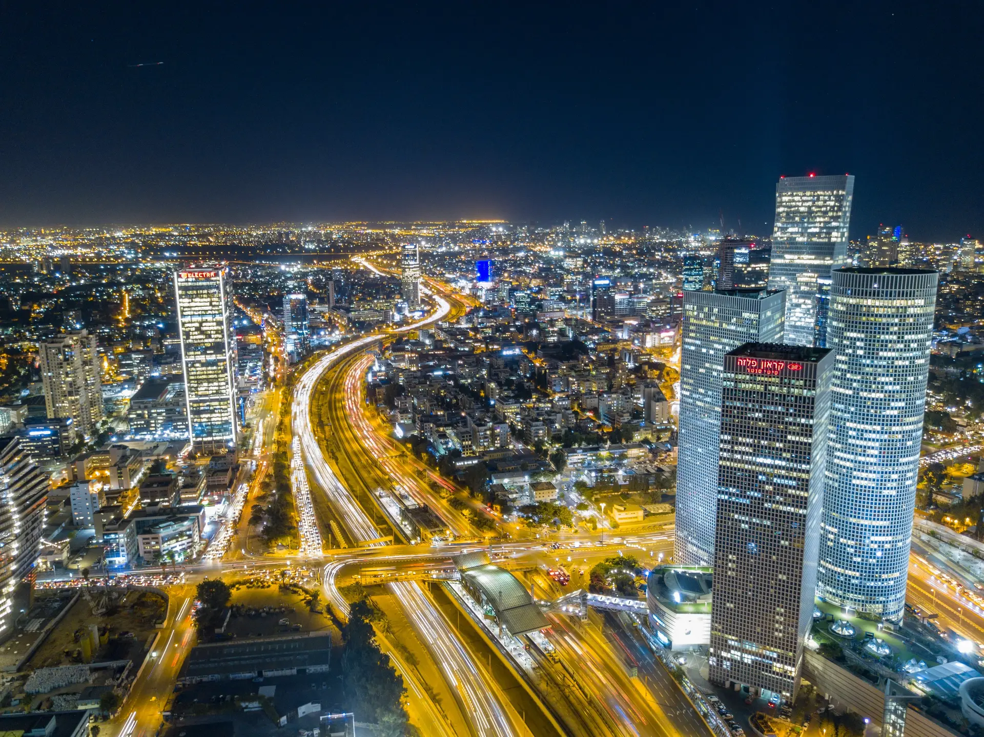 Tel Aviv Night Panorama Hero Image